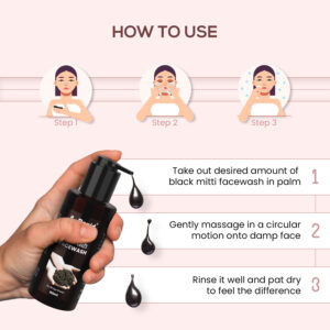 ORGANIC  BLACK  MITTI  FACEWASH  150ML - Image 4