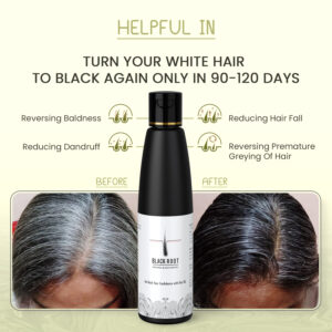 BLACK ROOT NATURAL HAIR OIL - 100ML + FREE SHAMPOO 50ML - Image 5